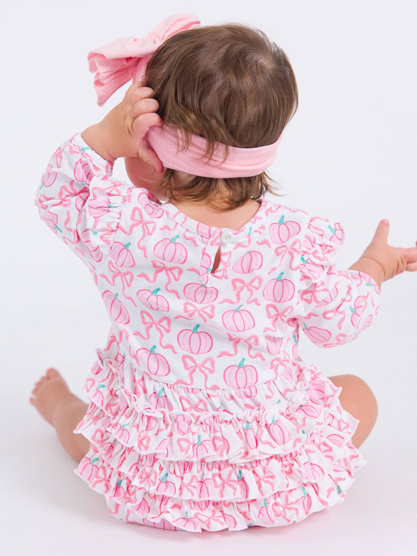 Pink Pumpkin Bubble Romper