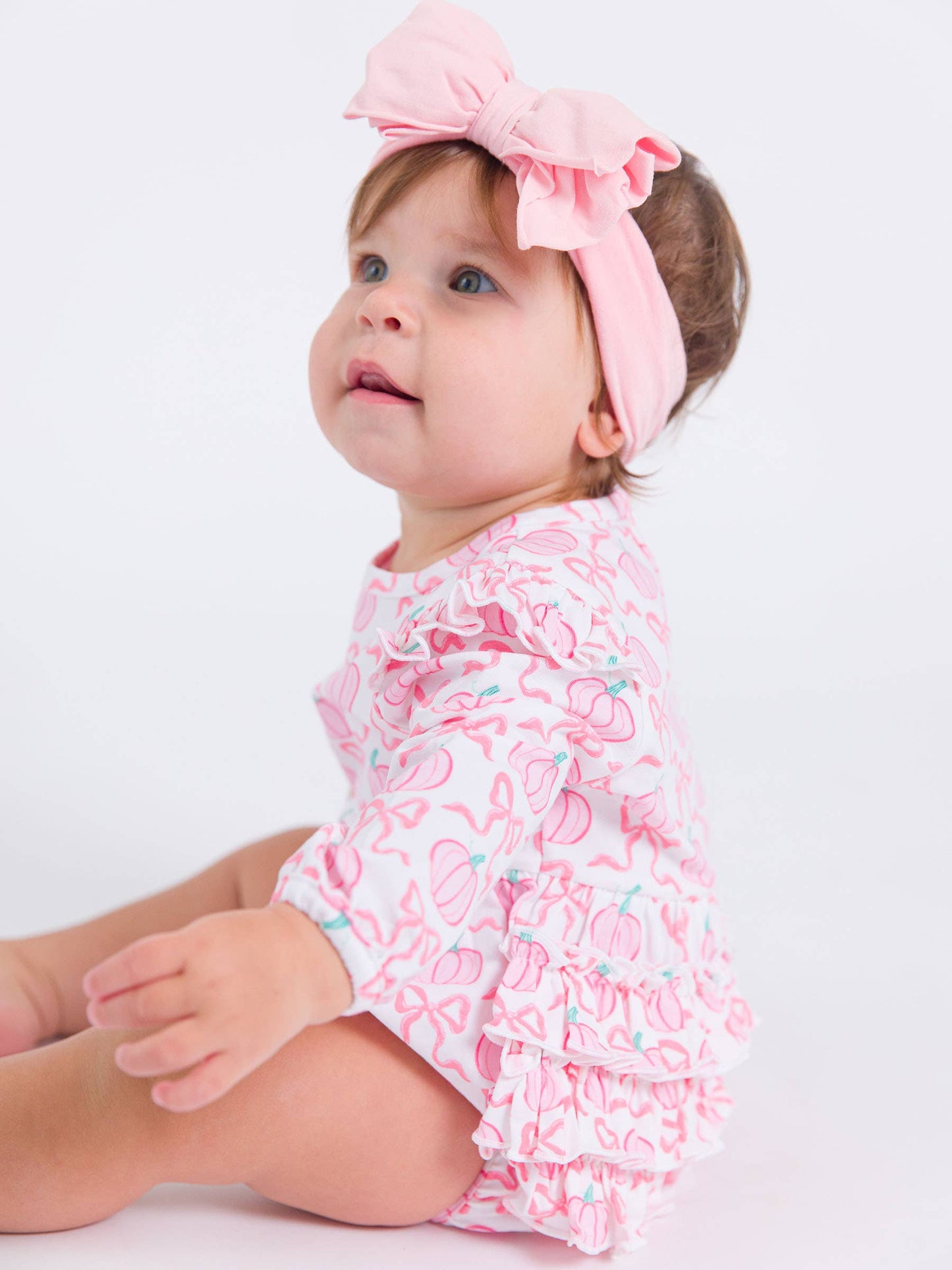 Pink Pumpkin Bubble Romper