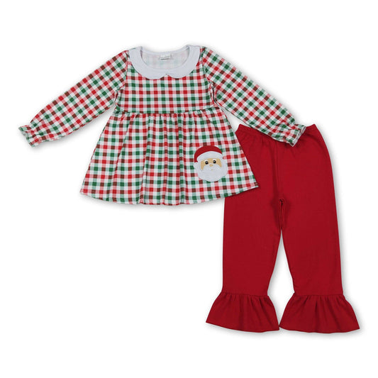 Plaid Santa Pants Set