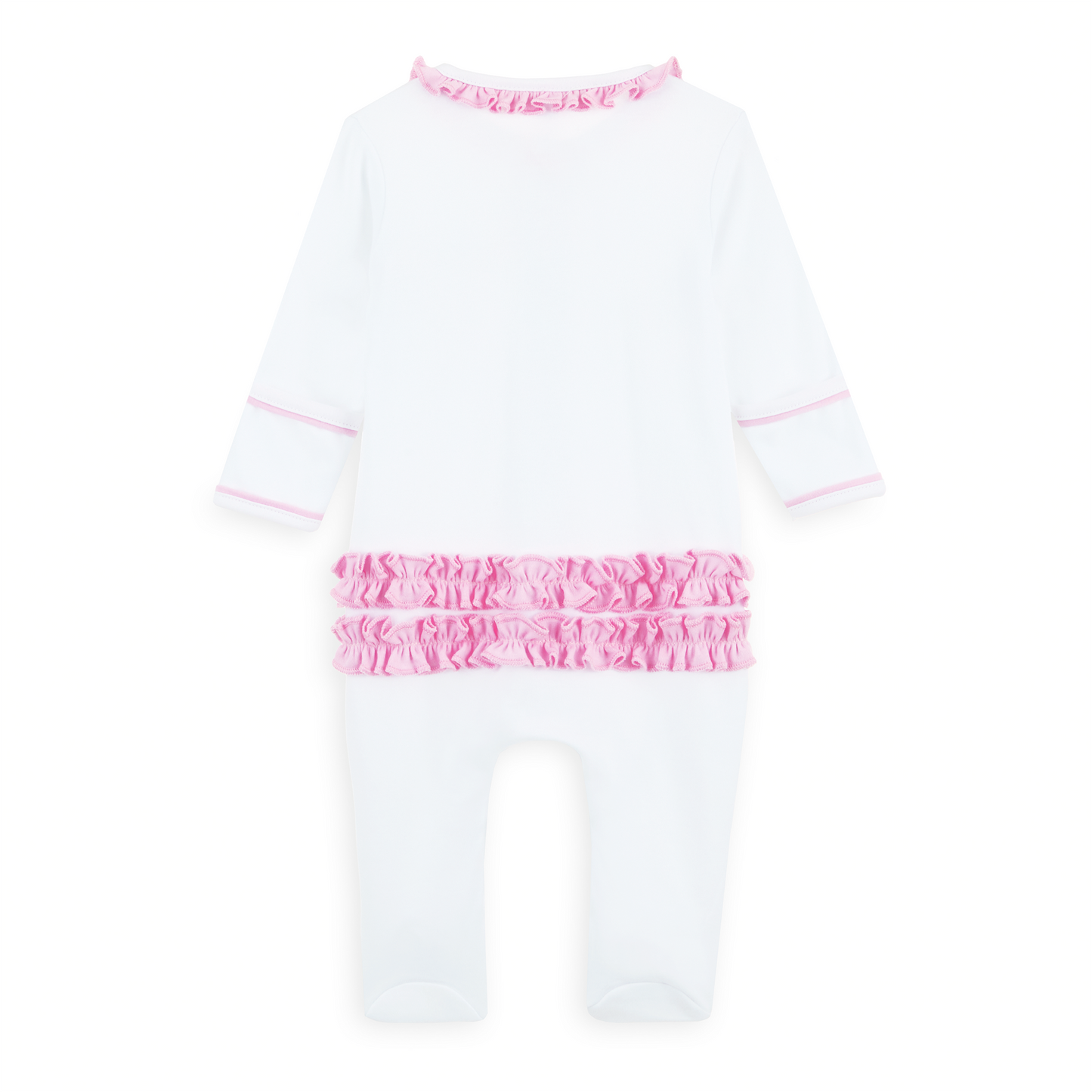 Evelyn's Embroidered Ruffle Footie
