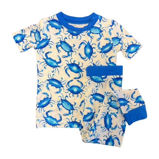 Blue Crab Bamboo 2pc Pant Set